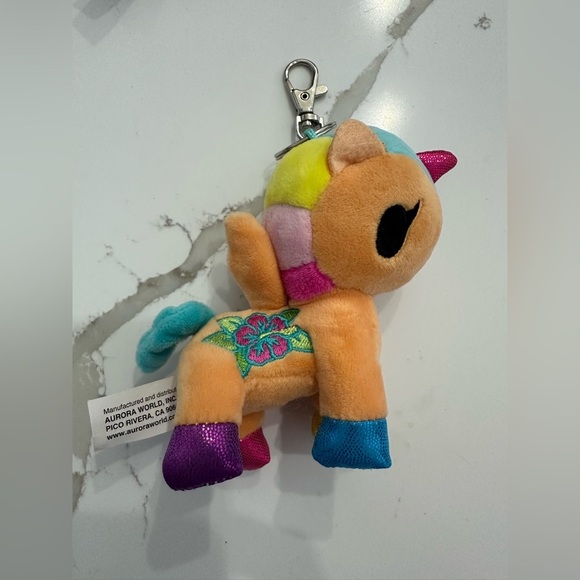 Tokidoki Plush Toy Keychain - Multicolour Unicorn - Picture 1 of 3